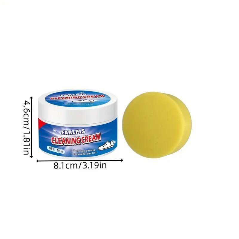 Multipurpose Whitening Cleaning Cream with Sponge – Deep Clean for Kitchen, Bathroom & Household Surfaces