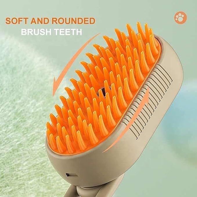 3-in-1 Steam Brush for Dogs & Cats ā USB Rechargeable Grooming Spa Brush