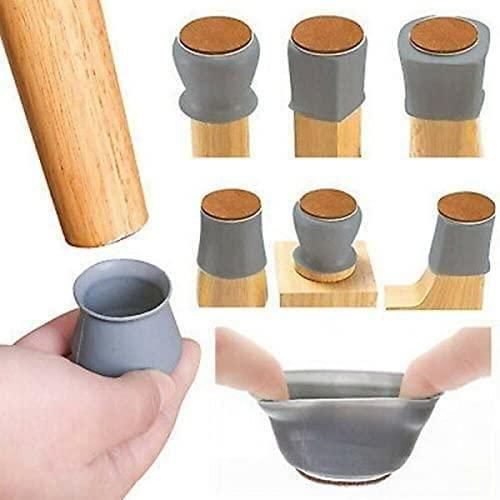 Rubber Chair Leg Caps – Furniture Floor Protectors, Assorted Colors (Pack of 4)