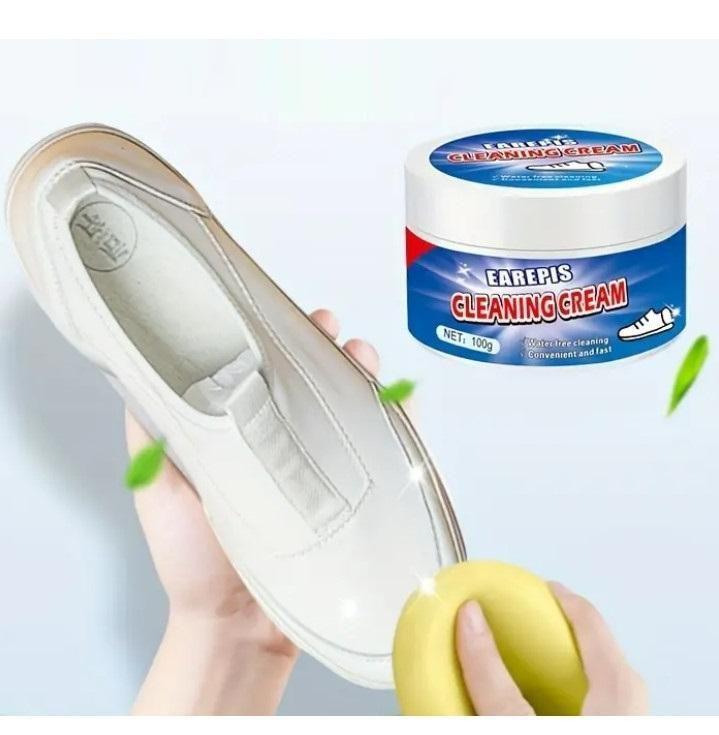 Multipurpose Whitening Cleaning Cream with Sponge – Deep Clean for Kitchen, Bathroom & Household Surfaces