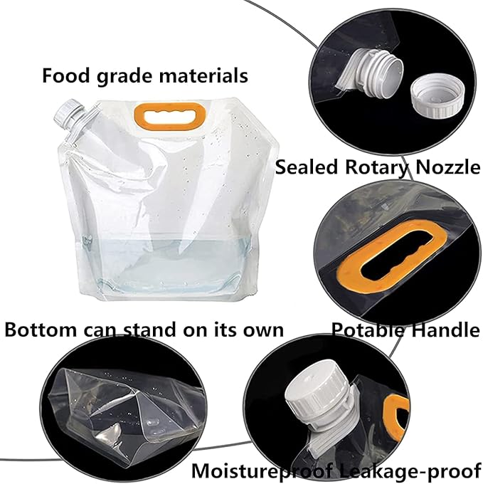 Reusable Grain Storage Bags – Airtight Food Storage Pouches for Rice, Flour & Pulses (Pack of 5)