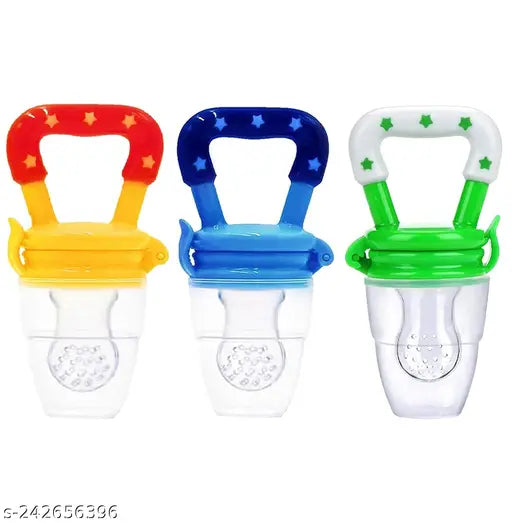Silicone Baby Nibbler & Fruit Feeder with Cover – BPA-Free Pacifier for Newborns (Pack of 2)