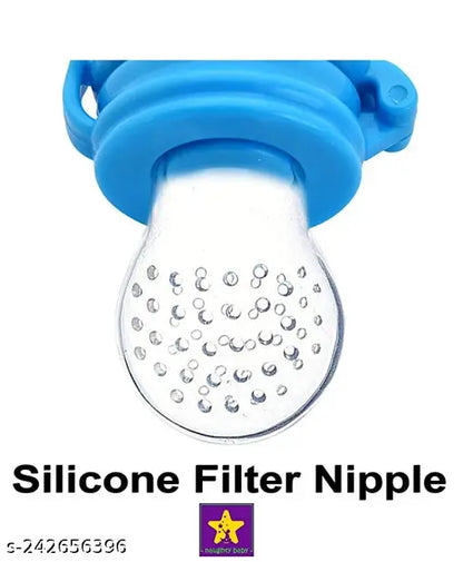 Silicone Baby Nibbler & Fruit Feeder with Cover – BPA-Free Pacifier for Newborns (Pack of 2)