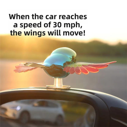 Solar-Powered Moving Wind Swinging Bird Wings – Cute Car Dashboard Decoration