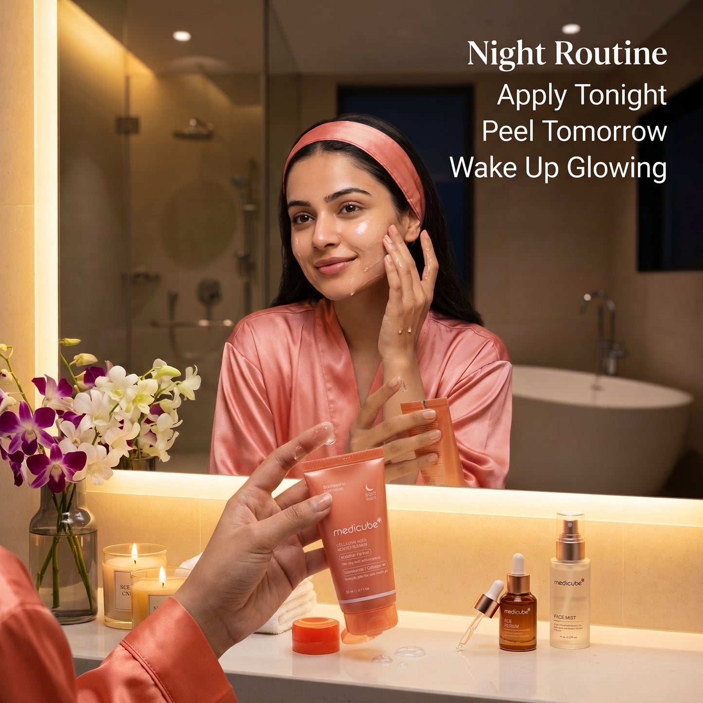 Medicube Collagen Night Wrapping Mask 75ml - Original Korean Glass Skin Peel-Off Mask
