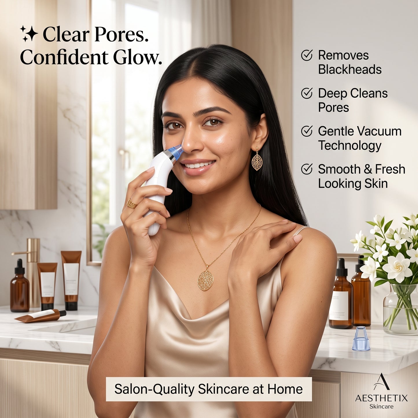 Electric Pore Vacuum – 4-in-1 Blackhead & Skin Cleanser