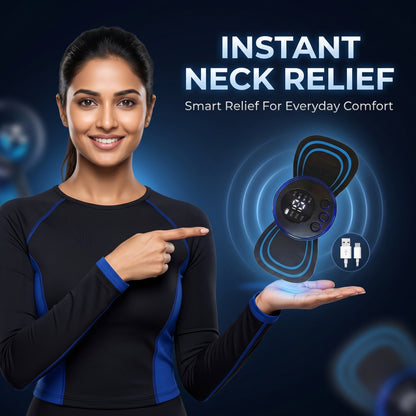 EMS Neck Massager – Portable USB Rechargeable for Pain Relief & Lymphatic Drainage