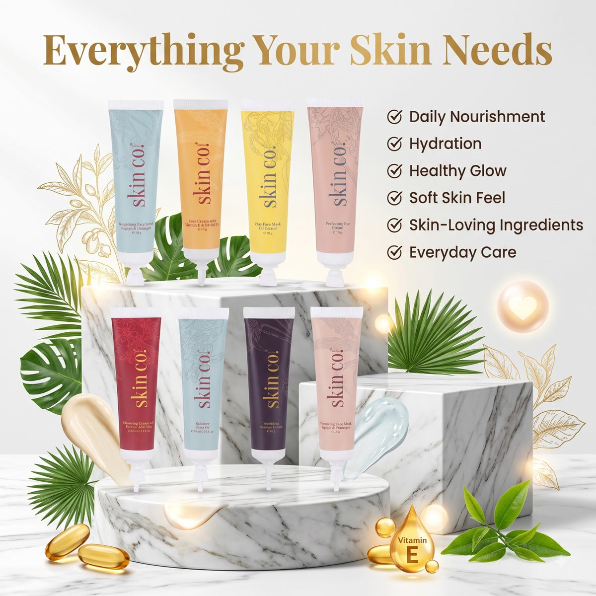 Skin Co. NYC Dermaglow Anti-Tan Nourishing Cream – With Vitamin E & B3