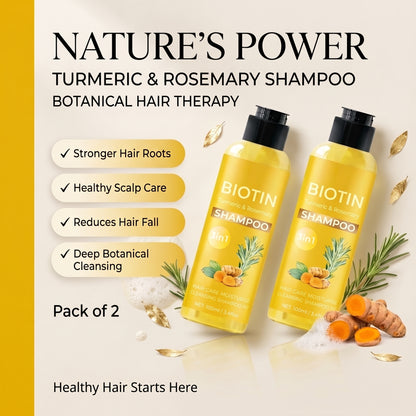 Turmeric & Rosemary Shampoo – Anti-Dandruff & Hair Growth Care