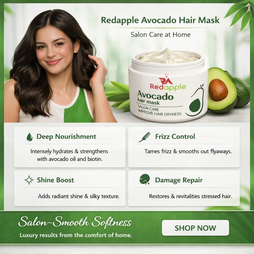 Avocado Hair Mask – Deep Conditioning Treatment for Dry & Damaged Hair (Pack of 2)