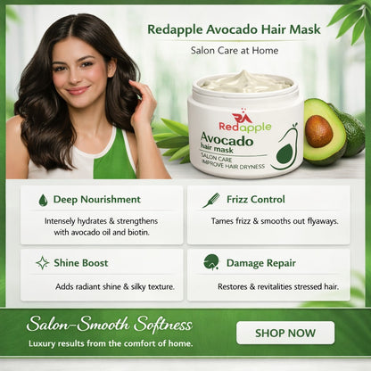 Avocado Hair Mask – Deep Conditioning Treatment for Dry & Damaged Hair (Pack of 2)