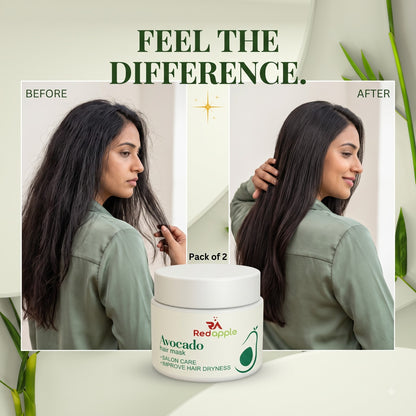 Avocado Hair Mask – Deep Conditioning Treatment for Dry & Damaged Hair (Pack of 2)