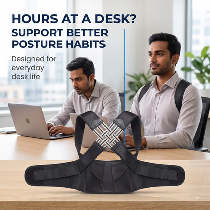 Back Brace Posture Corrector for Men & Women – Adjustable Invisible Support Belt