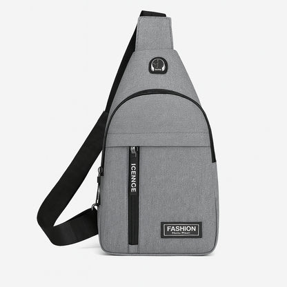 Waterproof Waist Bag Shoulder Bags Usb Charging Earphone Hook Sling Travel Bag (1 Pc)