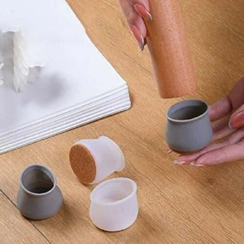 Rubber Chair Leg Caps – Furniture Floor Protectors, Assorted Colors (Pack of 4)