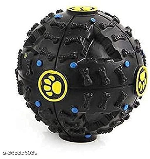 Chew & Play Rubber Ball for Pet – Black | Durable Dog Chew Toy for Fetch & Play