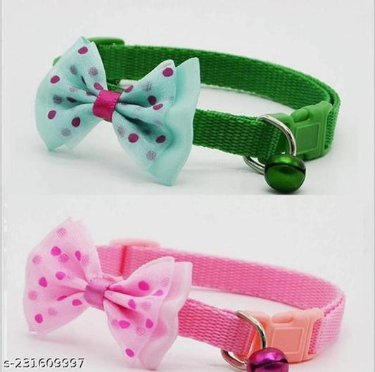 Adjustable ABS Plastic Pet Collar Belt – Multicolor, Pack of 2