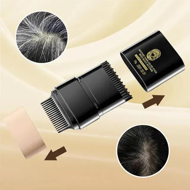 Instant Hair Dye Stick with Built-in Comb – 2-in-1 Gray Hair Touch-Up Pen for Quick Root Coverage