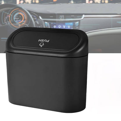 Mini Car Trash Can With Lid Waterproof Car Trash Bin Storage Box (1 Pc)