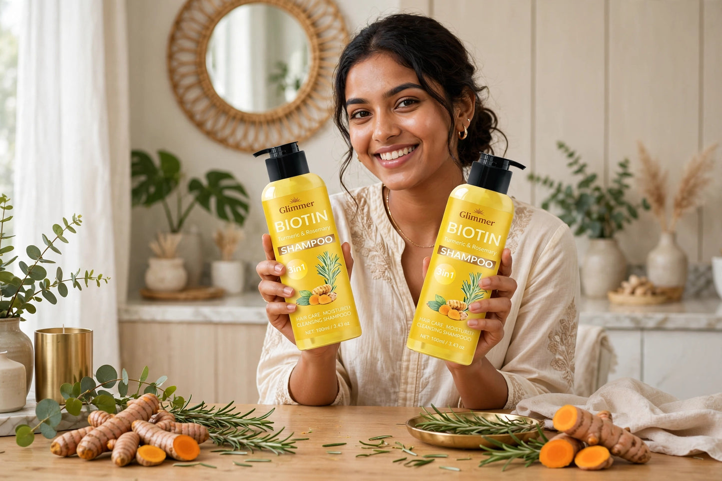 Turmeric & Rosemary Shampoo – Anti-Dandruff & Hair Growth Care