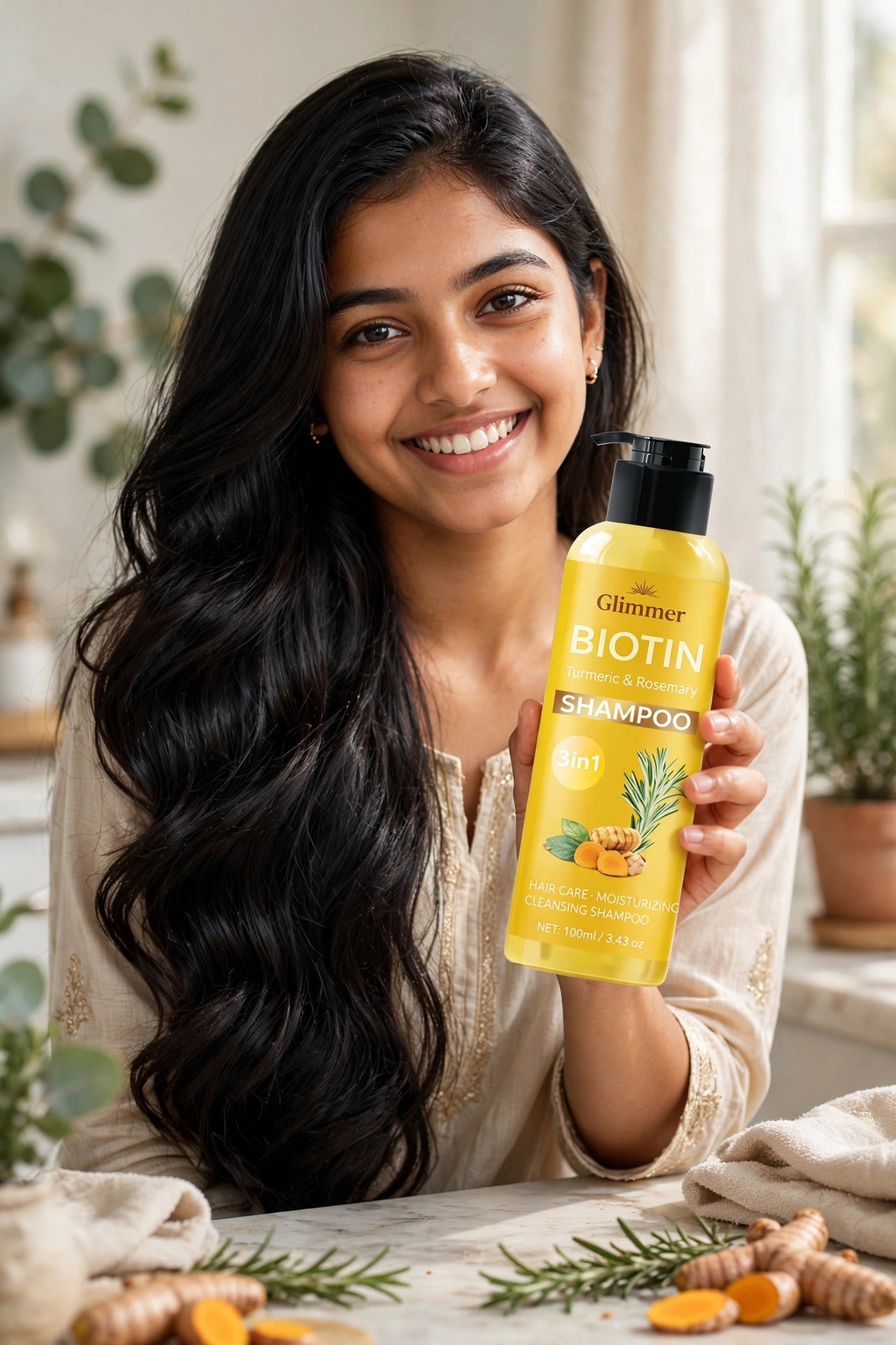 Turmeric & Rosemary Shampoo – Anti-Dandruff & Hair Growth Care