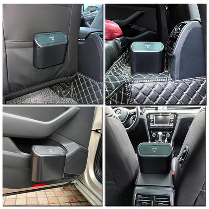 Mini Car Trash Can With Lid Waterproof Car Trash Bin Storage Box (1 Pc)